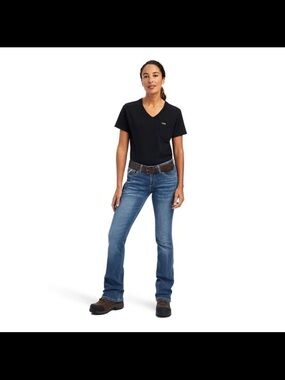 Ariat Rebar Riveter Perfect Rise Bootcut Work Jeans Pilar 28S